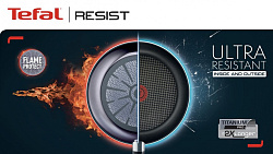 Сковорода ВОК (WOK) Tefal Resist D5161953 круглая 28см ручка несъемная (без крышки) черный (2100113629)