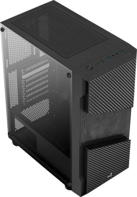 Корпус Aerocool Menace Saturn FRGB-G-BK-v1 черный без БП ATX 7x120mm 2x140mm 2xUSB3.0 audio bott PSU