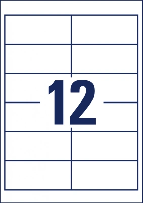 Этикетки Avery Zweckform 3659 A4 97x42.3мм 12шт на листе/70г/м2/100л./белый матовое самоклей. универсальная