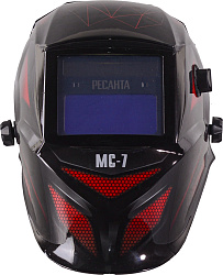 Маска сварщика Ресанта МС-7 филь.:хамел. кл.:1/1/1/1 см.экр.92x42мм черный/красный (65/101)
