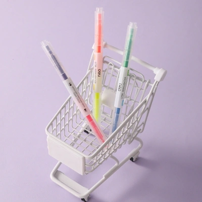 Набор текстовыделителей Deli EU736 скошенный пиш. наконечник двухсторонний 6цв. ассорти ПЭТ-бокс