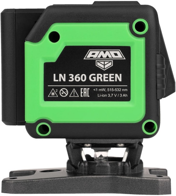Нивелир лазерн. Amo LN 360 GREEN 2кл.лаз. 532нм цв.луч. зеленый 2луч. (851674)