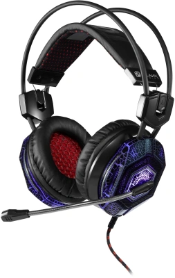 Наушники с микрофоном Оклик HS-L500G TOXIC черный 2.2м мониторные оголовье (472656)