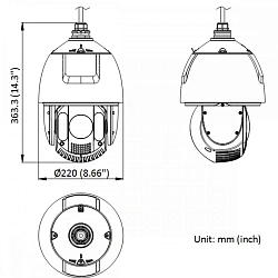 Камера видеонаблюдения IP Hikvision DS-2DE7A225IW-AEB(T5) 4.8-120мм цв. корп.:белый