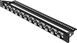 Патч-панель наборная Hyperline PPBL3-19-24S-RM 19" 1U 24xRJ45