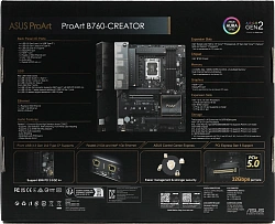 Материнская плата Asus PROART B760-CREATOR Soc-1700 Intel B760 4xDDR5 ATX AC`97 8ch(7.1) 1 x 2.5Gigabit + Gigabit Ethernet RAID+HDMI+DP