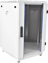 Шкаф коммутационный ЦМО (ШТК-М-30.6.8-1ААА) напольный 30U 600x800мм пер.дв.стекл задн.дв.стал.лист 2 бок.пан. направл.под закл.гайки 400кг серый