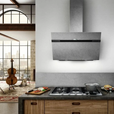 Вытяжка каминная Elica Stripe Urban Zinc/A/90 черный управление: кнопочное (1 мотор)