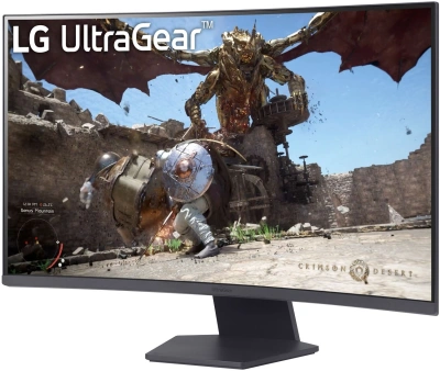 Монитор LG 31.5" UltraGear 32GS60QC-B черный VA LED 16:9 HDMI матовая 3000:1 300cd 178гр/178гр 2560x1440 180Hz FreeSync DP WQ 7.2кг