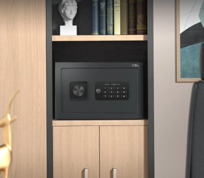 Сейф мебельный Deli ET530 встраиваемый 250x350x250мм электронный/ключевой