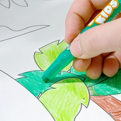 Восковые мелки Deli EC223-12 Color Kids кругл. с поворотным механизмом 12цв. (12шт) дл.165мм д.10мм блист.европод.