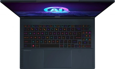 Ноутбук MSI Stealth 16 AI Studio A1VHG-061RU Core Ultra 9 185H 32Gb SSD2Tb NVIDIA GeForce RTX4080 12Gb 16" IPS UHD+ (3840x2400) Windows 11 Home dk.blue WiFi BT Cam (9S7-15F312-061)