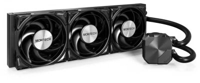 Система водяного охлаждения Montech HyperFlow Silent 360 Soc-AM5/AM4/1200/1700/1851 черный 4-pin 24.8dB Al 360W Ret (HS360BK)