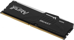 Память DDR5 16GB 6000MHz Kingston KF560C30BBEA-16 Fury Beast Black Expo RGB RTL Gaming PC5-48000 CL30 DIMM 288-pin 1.4В kit single rank с радиатором Ret