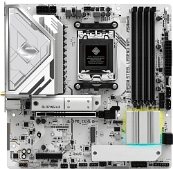 Материнская плата Asrock B850M STEEL LEGEND WIFI Socket AM5 AMD B850 4xDDR5 mATX AC`97 8ch(7.1) 2.5Gg RAID+HDMI+DP
