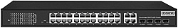 Коммутатор Osnovo SW-62422(400W) 26x100Мбит/с 2xКомбо(1000BASE-T/SFP) 24PoE+ 400W неуправляемый