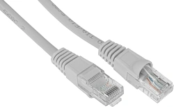 Патч-корд KingPrice KP-PC-c5e-2m-g 1Гбит/с UTP 4 пары cat.5E CCA molded 2м серый RJ-45 (m)-RJ-45 (m)