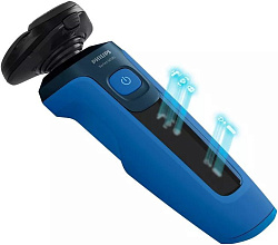 Бритва роторная Philips S5466/17 реж.эл.:3 питан.:аккум. синий/черный