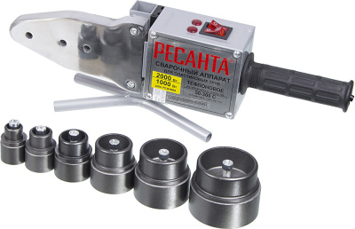 Сварочный аппарат для пластиковых труб Ресанта АСПТ-2000 2кВт парн.насад. (кейс в компл.) (65/55)