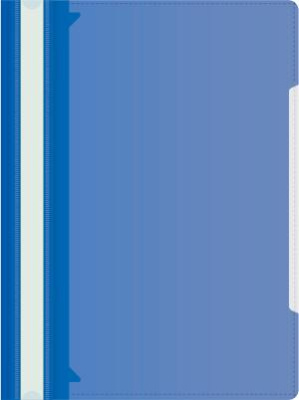 Папка-скоросшиватель Бюрократ -PS-K20BLU A4 прозрач.верх.лист карм.на лиц.стор. пластик синий 0.12/0.16