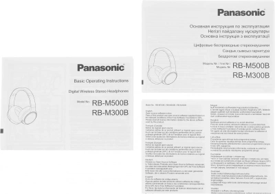 Гарнитура мониторные Panasonic RB-M300BGE-K 1.2м черный беспроводные bluetooth оголовье