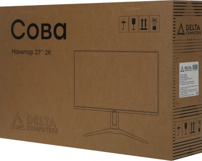 Монитор Delta Computers 27" Сова OM270I черный IPS 5ms 16:9 HDMI M/M матовая HAS Piv 1000:1 300cd 178гр/178гр 2560x1440 75Hz FreeSync DP 2K 5.7кг (RUS)