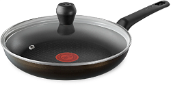 Сковорода Tefal Easy Plus 04237926 круглая 26см покрытие: Titanium ручка несъемная (с крышкой) черный (9100054101)