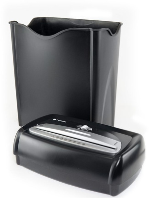 Шредер Heleos УД15-2 черный/серебристый (секр.Р-2) ленты 12лист. 15лтр. скобы пл.карты