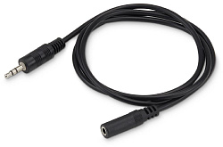 Кабель-удлинитель аудио Buro BAAC003-1 Jack 3.5 (m)/Jack 3.5 (f) 1м. черный