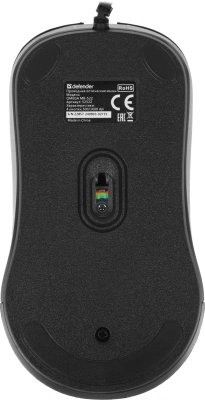Мышь Defender Omega MB-522 черный оптическая 1600dpi silent USB 3but (52522)