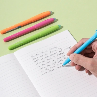 Ручка гелев. Deli (EG163-BK) ассорти d=0.5мм черн. черн. кор.карт. игловидный пиш. наконечник кругл.