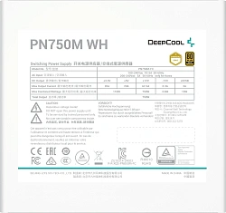 Блок питания Deepcool ATX 750W Game Storm PN750M WH V2 Gen.5 80+ gold (20+4pin) APFC 120mm fan 8xSATA RTL