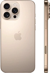 Смартфон Apple A3296 iPhone 16 Pro Max 256Gb бежевый титан моноблок 3G 4G 1Sim 6.9" 1320x2868 iOS 18 48Mpix 802.11 a/b/g/n/ac/ax/be NFC GPS Protect