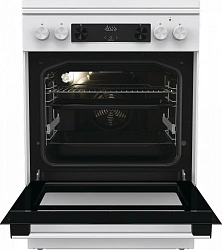 Плита Комбинированная Gorenje GKS6C71WF белый (металлическая крышка) реш.чугун