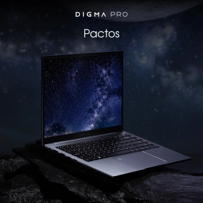 Ноутбук Digma Pro Pactos Core i5 1235U 16Gb SSD512Gb Intel Iris Xe graphics 14" IPS WUXGA (1920x1200) Windows 11 Pro dk.grey WiFi BT Cam 4780mAh (DN14P5-ADXW02)