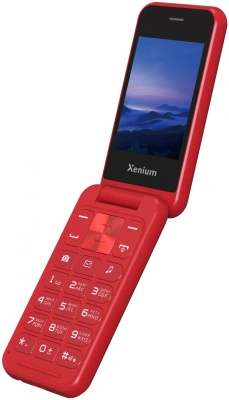 Мобильный телефон Xenium X680 красный раскладной 2Sim 2.8" 240x320 Nucleus 0.3Mpix GSM900/1800 MP3 FM microSD max32Gb