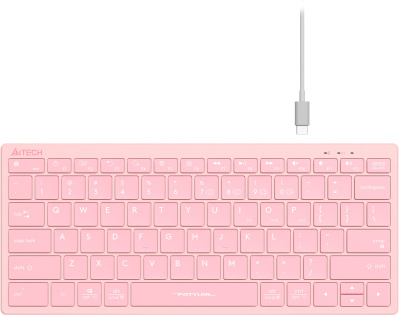 Клавиатура A4Tech Fstyler FBX51C розовый USB беспроводная BT/Radio slim Multimedia (FBX51C PINK)