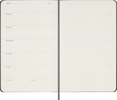 Еженедельник Moleskine CLASSIC WKNT Large 130х210мм недатир. 288 черный