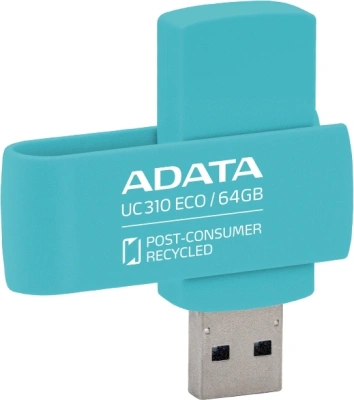 Флеш Диск A-Data 64GB UC310E UC310E-64G-RGN USB3.2 зеленый