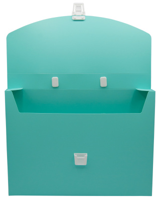 Портфель Бюрократ Pastel PASTPP01GRN 1 отдел. A4 пластик 0.7мм мятный