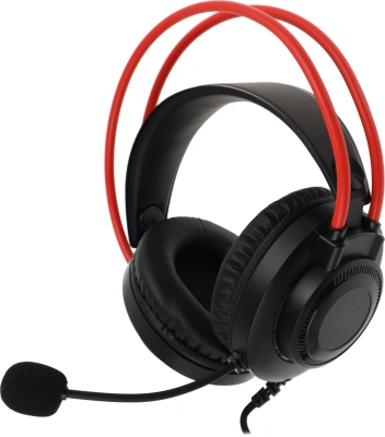 Наушники с микрофоном A4Tech Bloody G200 черный/красный 2м мониторные оголовье (G200  AUX3.5-4PIN +USB)