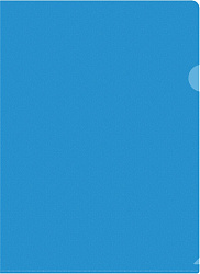 Папка-уголок Buro -E120BU/BLU тисненый A4 пластик 0.12мм синий