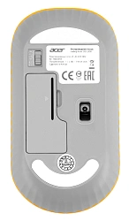 Мышь Acer OMR200 белый/желтый оптическая 1200dpi беспров. USB для ноутбука 3but (ZL.MCEEE.020)