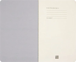 Блокнот Moleskine CAHIER NASA-INSPIRED SKCAHLP7063S2 Large 130х210мм 120стр. нелинованный мягкая обложка серебристый/черный Moon (2шт)