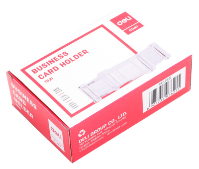 Подставка Deli E7621 для визиток 103х68х34мм прозрачный