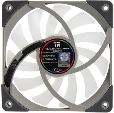 Вентилятор для корпуса Thermalright TL-C12015L-RGB RGB 120х120x15 черный 4-pin 24.1дБ Ret