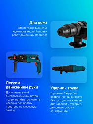 Перфоратор Bosch GBH 240 F патрон:SDS-plus уд.:2.7Дж 790Вт (кейс в комплекте)