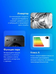 Стиральная машина Samsung WW65AG4S20CXLP класс: A загр.фронтальная макс.:6.5кг темно-серый инвертор