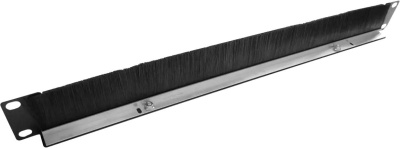 Кабельный органайзер Горизонтальный ЦМО ГКО-Щ-1-9005 щетки 1U шир.:19" глуб.:18.5мм