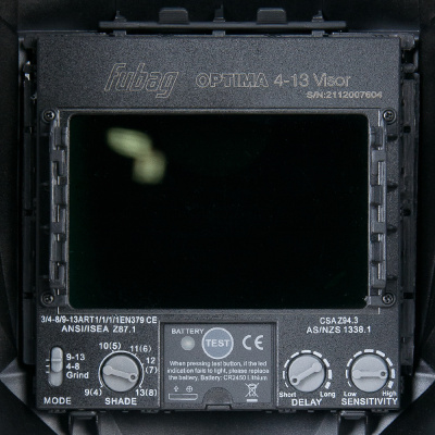 Маска сварщика Fubag IR 4-13G M филь.:хамел. см.экр.100x65мм серебристый (38439)